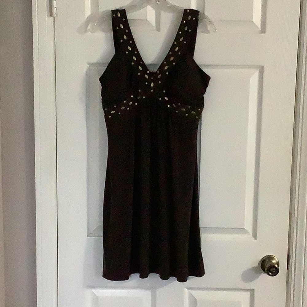 Style & Co  brown knit sleeveless dress